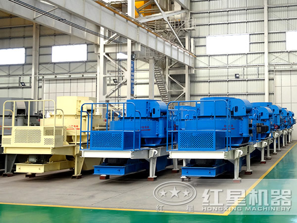 鵝卵石制砂機生產車間 鵝卵石制砂機生產車間