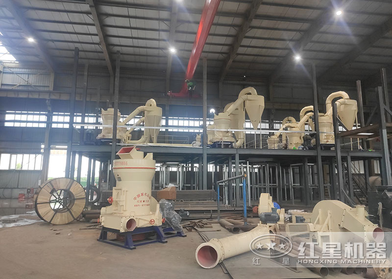 磨粉生產(chǎn)線中給料機(jī)、提升機(jī)現(xiàn)場(chǎng)安裝圖